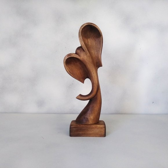 Handmade Other - Hand curved wooden figurine home decor Elephant